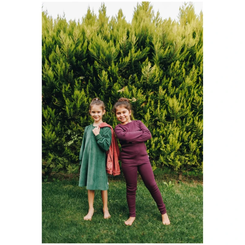 Baby und Kinder Shirt Ripp Qualität Bio Baumwolle aubergine Gr.62/68