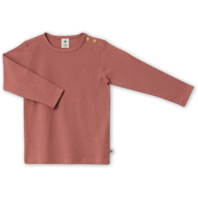 Baby und Kinder Shirt Ripp Qualität Bio Baumwolle dunkel mauve Gr.62/68