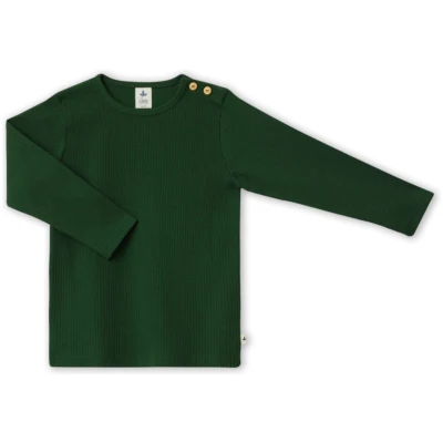 Baby und Kinder Shirt Ripp Qualität Bio Baumwolle tannennadel Gr.62/68