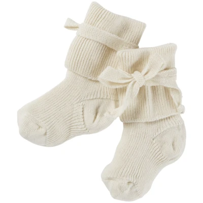 Babyschuhe Bio-Baumwolle (kbA) natur Länge ca. 9 cm