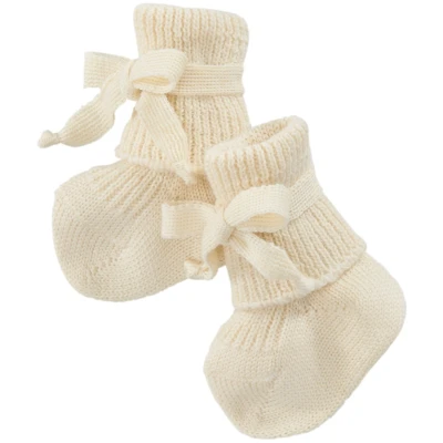 Babyschuhe Bio-Schurwolle (kbT) natur Länge ca. 9 cm
