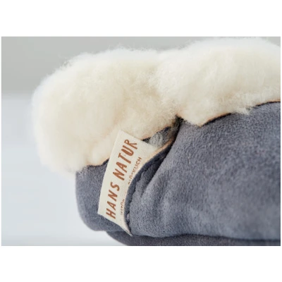 Babyschuhe Lammfell "Bimba", pflanzlich gegerbt grau Gr. 17