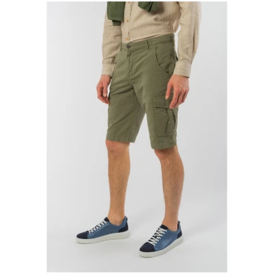 Bermudas mit Cargo Taschen aus Leinen & Bio Baumwolle, Leinen & Hanf