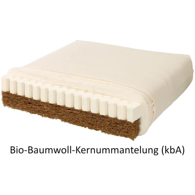 Bio-Kindermatratze Kokos-Naturlatex Bio-Baumwolle - die Wendematratze 60x120 cm