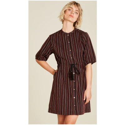 Blusenkleid in Leinenoptik