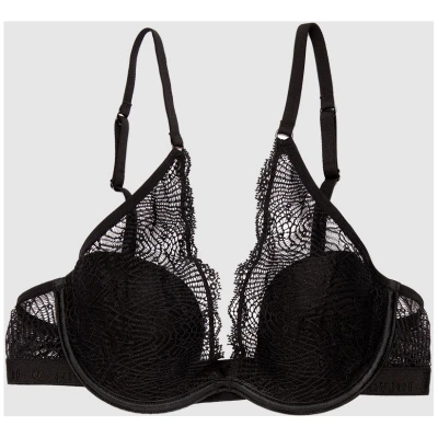 Bra Silver Lace Wine