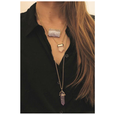 Crystal and Sage Isabella Amethyst Halskette