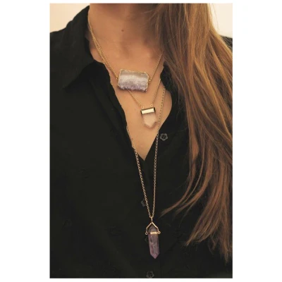 Crystal and Sage Isabella Amethyst Halskette
