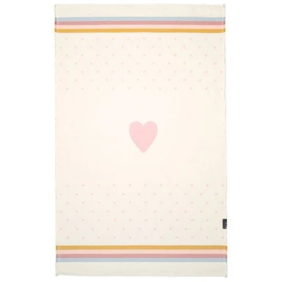 David Fussenegger Kinder Teppich Herz 70 x 120 cm aus Recycling-Baumwolle
