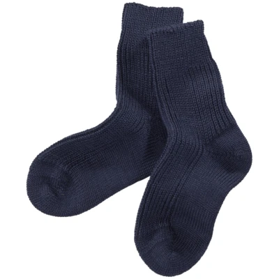Dicke Baby Socken Bio-Schurwolle marine Gr. 00