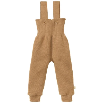 Disana Baby Hose mit Trägern Bio-Merinowolle karamell Gr.62/68