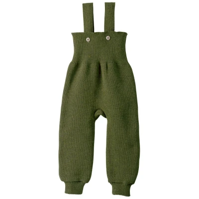 Disana Baby Hose mit Trägern Bio-Merinowolle oliv Gr. 62/68