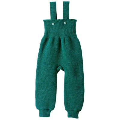 Disana Baby Hose mit Trägern Bio-Merinowolle pacific Gr. 62/68