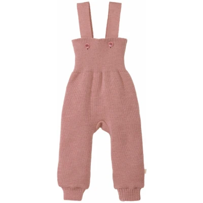 Disana Baby Hose mit Trägern Bio-Merinowolle rose Gr.62/68