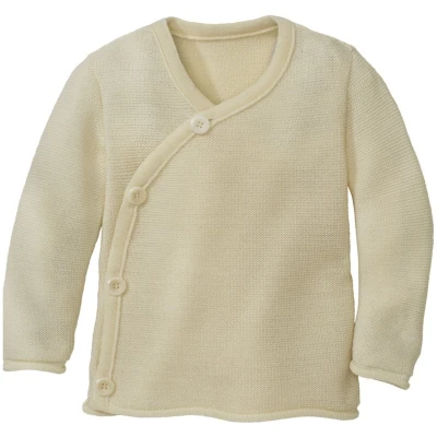 Disana Baby Jacke Bio-Merinowolle melange-natur Gr.50/56