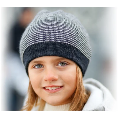 Disana Baby Mütze Beanie anthrazit-grau Gr.42-46