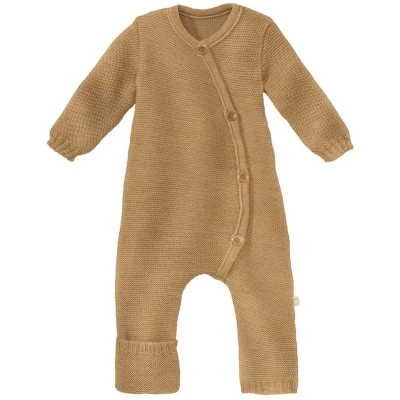 Disana Baby Overall Bio-Merinowolle Strick Qualität karamell Gr. 50/56