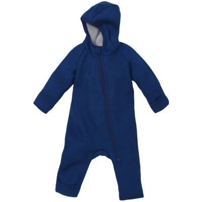 Disana Baby Walk-Overall mit Zipper Bio-Merinowolle marine Gr.62/68