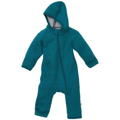Disana Baby Walk-Overall mit Zipper Bio-Merinowolle pacific Gr.62/68