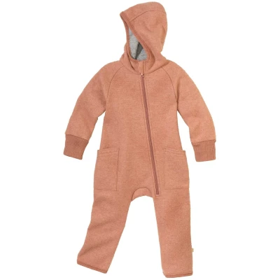 Disana Baby Walk-Overall mit Zipper Bio-Merinowolle rose Gr.86/92