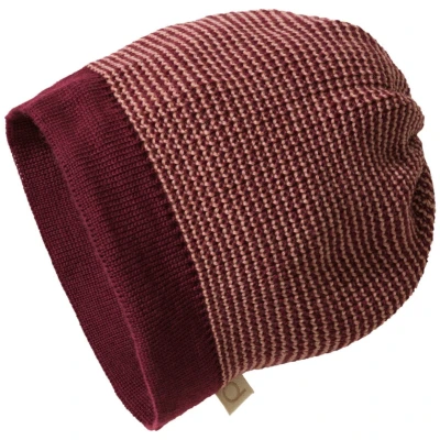 Disana Kinder Mütze Beanie Bio-Merinowolle melange-cassis-rose Gr.1 (42-46 cm)