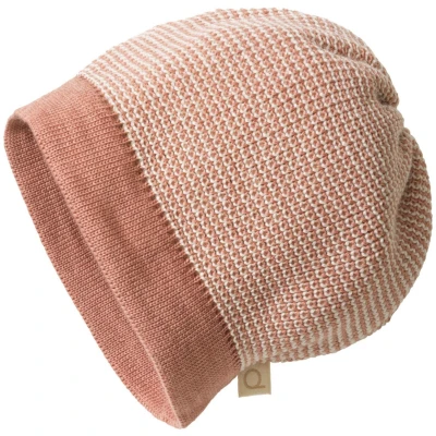 Disana Kinder Mütze Beanie Bio-Merinowolle melange-rose Gr.1 (42-46 cm)
