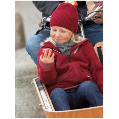 Disana Kinder Mütze Bio-Merinowolle Strick Qualität bordeaux Gr. 2