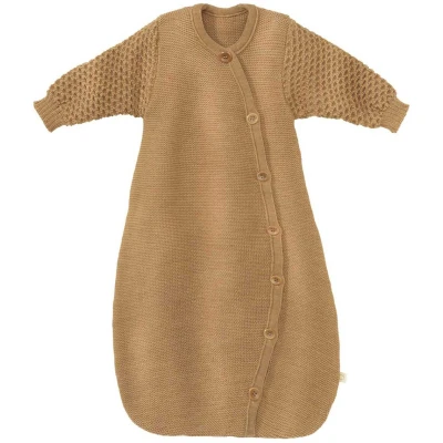 Disana Schlafsack Baby Langarm Bio-Merinowolle karamell Gr. 1 (Länge ca. 60 cm)