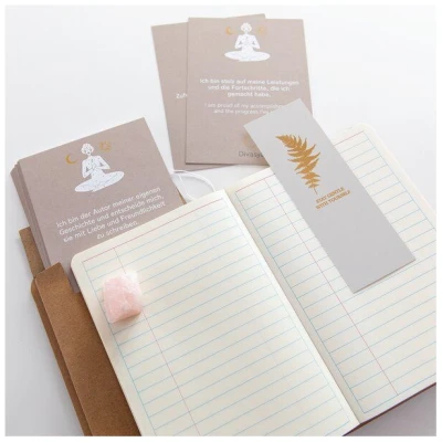 Divasya Affirmationskarten Set | 40 Affirmationen & 1 Bullet-Journal
