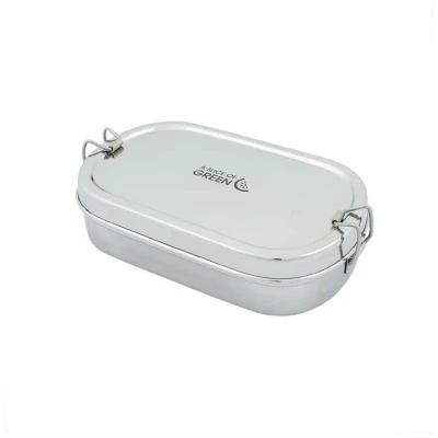 Edelstahl Brotdose Oval inkl. Minibox