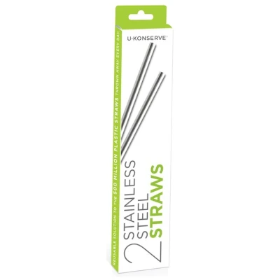 Edelstahl Strohhalm 2er-Set 21,5cm