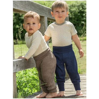 Engel Natur Baby Hose Wolle Seide walnuss Gr.62/68