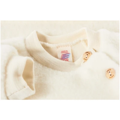 Engel Natur Baby Pullover Bio-Merinowolle Fleece natur Gr. 50/56