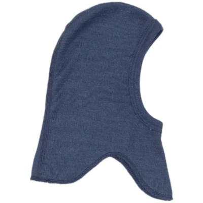 Engel Natur Baby und Kinder Schlupfmütze Helmmütze Wolle Seide marine Gr. 74/80 (44-46cm)
