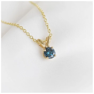 Eppi Blauer Diamant in goldener Halskette Lalom