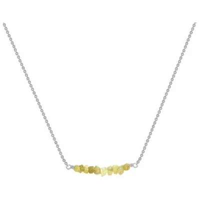 Eppi Goldener Choker mit ungeschliffenen gelben Diamanten Marte