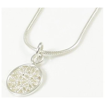 Filigrana Schmuck Schlangenkette 45 cm mit Element kleine Schlaufen aus Silber