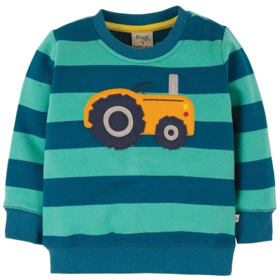 Frugi Baby und Kinder Langarmshirt Traktor Gr.3 (6-12 Monate)