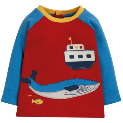 Frugi Baby und Kinder Langarmshirt Wal Gr.4 (12-18 Monate)