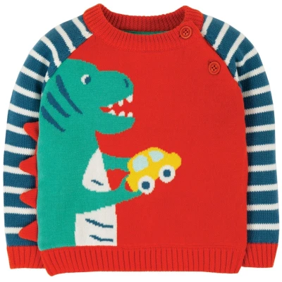Frugi Baby und Kinder Pullover Dino Gr.3 (6-12 Monate)