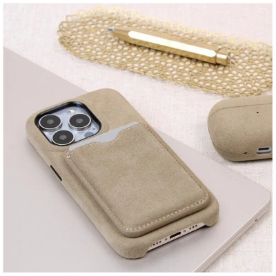 GOOD WILHELM iPhone 16 / 15 Pro & Pro Max Hülle aus Alcantara HUGO mit MagSafe, nachhaltig & vegan, handgefertigt