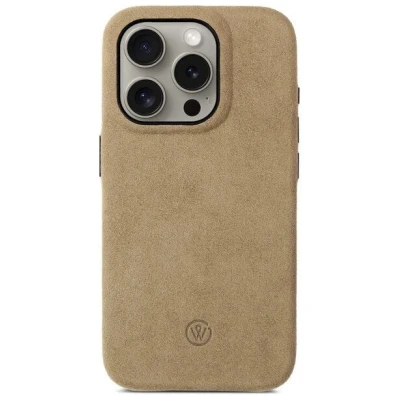 GOOD WILHELM iPhone 16 / 15 Pro & Pro Max Hülle aus Alcantara HUGO mit MagSafe, nachhaltig & vegan, handgefertigt