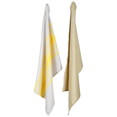 Geschirrtücher 2er Set honig / Streifen