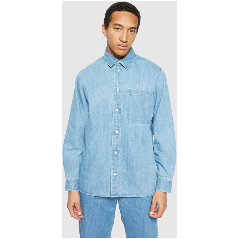 Hemd Loose Denim Blau