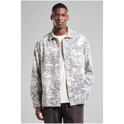 Hemd Rute Flannel Mountain Horizon Off White
