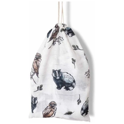 Hutch&Putch Mulltuch Bio Baumwolle · Waldtiere