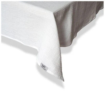 Hutch&Putch Musselin-Tischdecke "Angelina" · Off-White