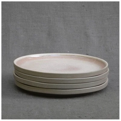 Izanami Tableware Handgemachter Kleiner Teller 4er Set (⌀ 20,5 cm) aus Steinzeug - Lietzensee