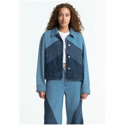 Jeansjacke Brigitte Denim Paneling Blau