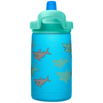 Kinder Edelstahl Trinkflasche Eddy und Kids School of Sharks Fassungsvermögen 350 ml